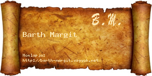 Barth Margit névjegykártya